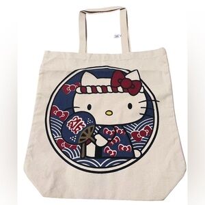 Sanrio Hello Kitty Japanese Kimono Omatsuri Canvas Grocery World Market Tote